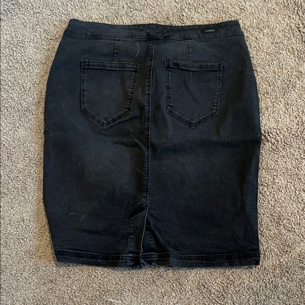 Liverpool Black Denim Pencil Skirt - Picture 4 of 5